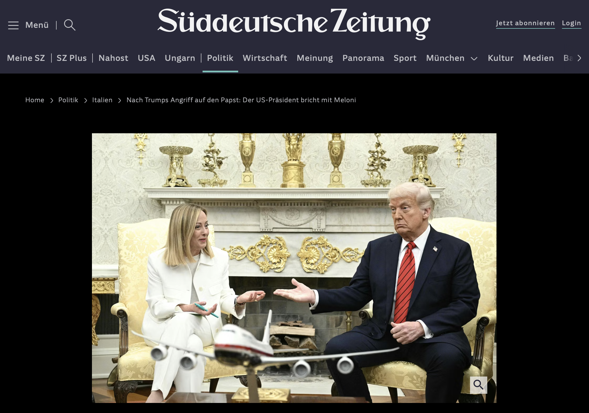 Trump bricht mit Meloni: „Sie ist es, die inakzeptabel ist“